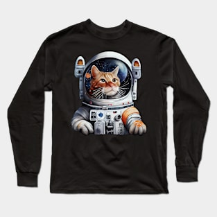 Astronaut Cat Long Sleeve T-Shirt